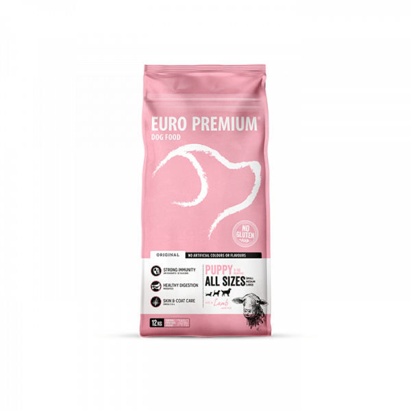 יורו פרימיום גור כבש כל הגזעים 12 ק״ג (ללא גלוטן)
